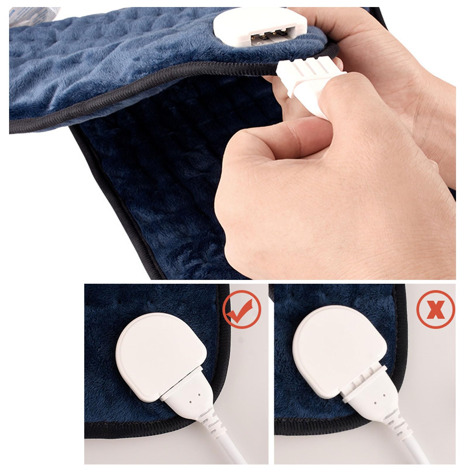 Almohadilla Eléctrica Calentador De Invierno Hombro Cuello Espalda Espina Dorsal Pierna Alivio del Dolor Fisioterapia Temporizada para El Hogar Sofá,Gris,30 * 60CM