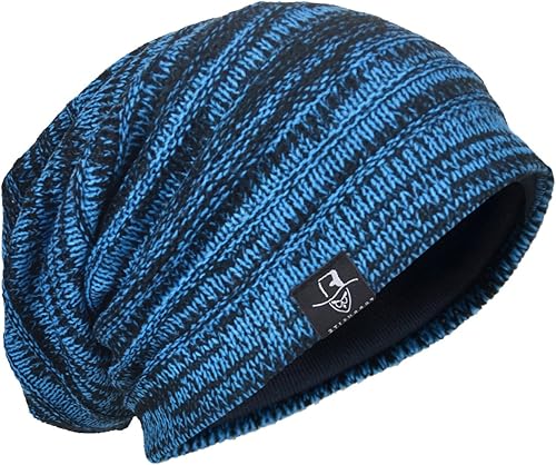 Gorro de punto grande con diseño de calavera grande para hombre