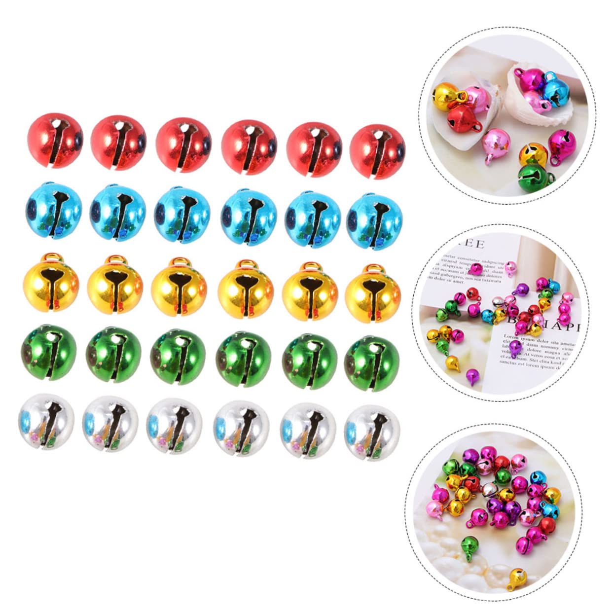 Amosfun 450 Pz Campane Natalizie in Ottone Tintinnare Il Campanello Della Slitta Campane Di Ghirlanda Di Natale Ciondolo Campanello Natalizio Ornamenti Di Stelle Di Natale Rame