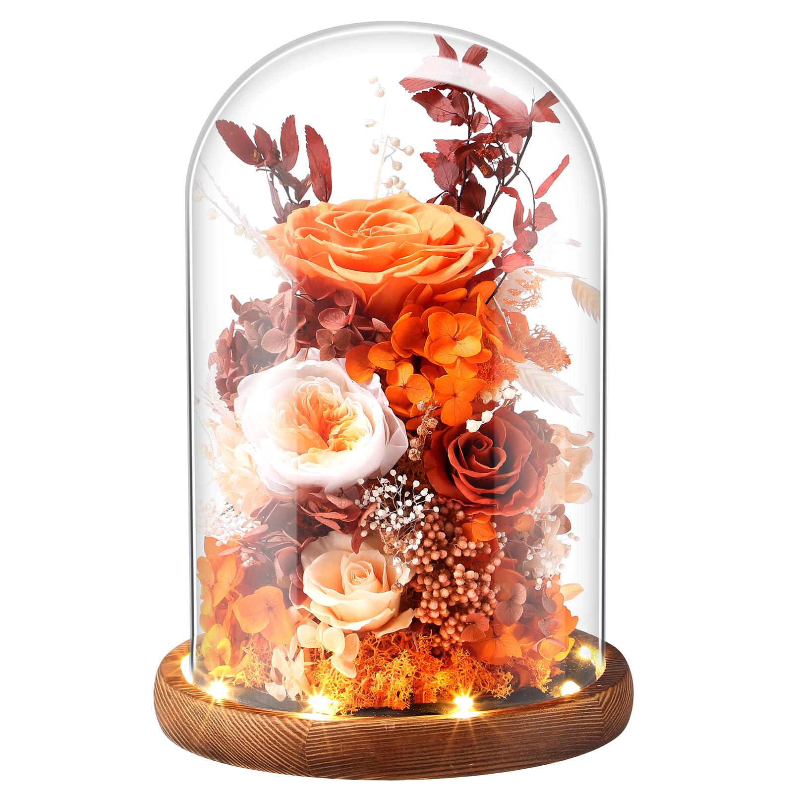 Eternal Rose Sunset Orange Preserved Flower