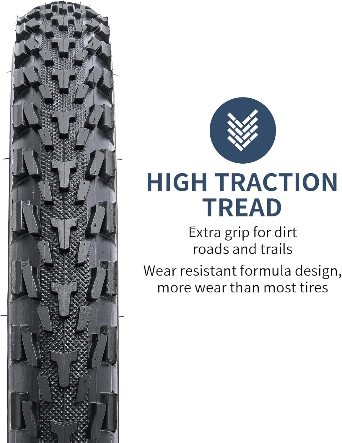 YUNSCM 2-PCS 20" Tires 20x2.30/58-406 Compatible with 20x2.25 20 x 2.30 All-Terrain Directional Tread Bicycle Tires (Y-1215)