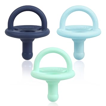 Sweet Child Pacifiers 0-18 Months, Set of 6 Ultra-Light Silicone Binkies with Collapsible Handle & 3 Air Holes for Added Safety, Best Newborn Pacifiers for Baby Boys Or Girls