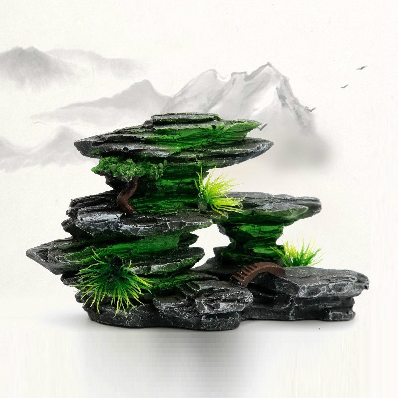 1 pieza de planta rocalla for acuario, decoración pecera, paisajismo, accesorios decorativos for 047(46)
