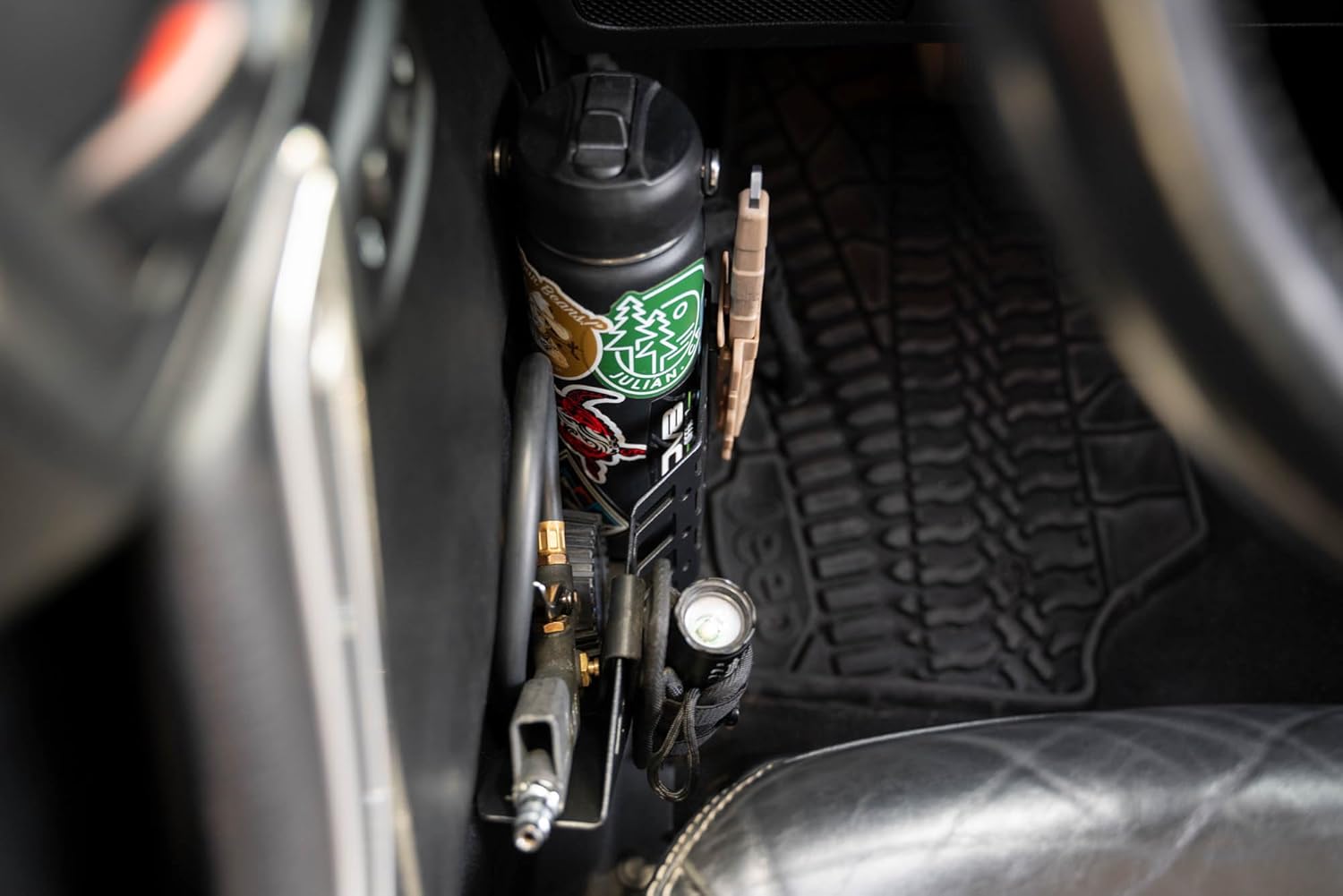 DV8 Offroad Front Door Pocket Molle Panels for 2011-2018 Jeep Wrangler JK | Rigid Steel Pockets | Replaces The Factory Netting | Mounts Daily Gear | Front Panel Protrusion for Water Bottle Storage