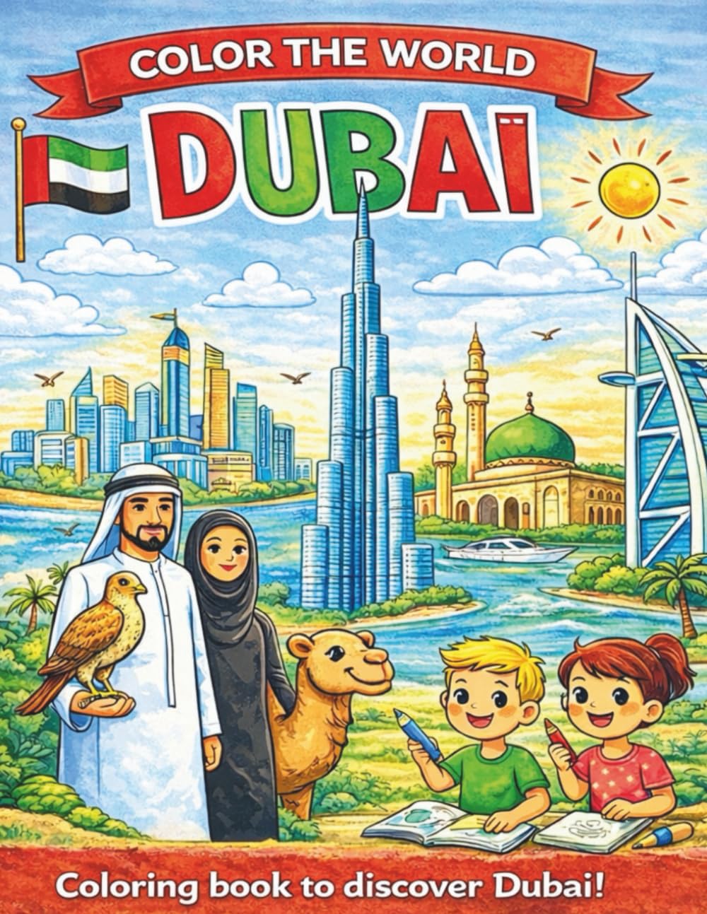 COLOR THE WORLD: DUBAI: Coloring book for children and adults – A creative journey, iconic landmarks, relaxation, and cultural discovery.
