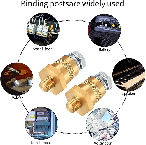 Miniatura 7 de Juego de 2 paquetes de conectores de terminales de batería, adaptadores de terminales de poste de batería de auto, para terminal roscado de poste