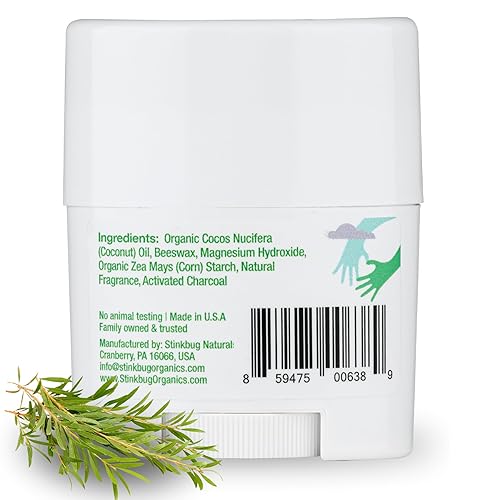 Miniatura 2 de Stinkbug Naturals - Desodorante orgánico de tamaño de viaje sin aluminio con árbol de té, aceite de coco, sin parabenos, desodorante para piel