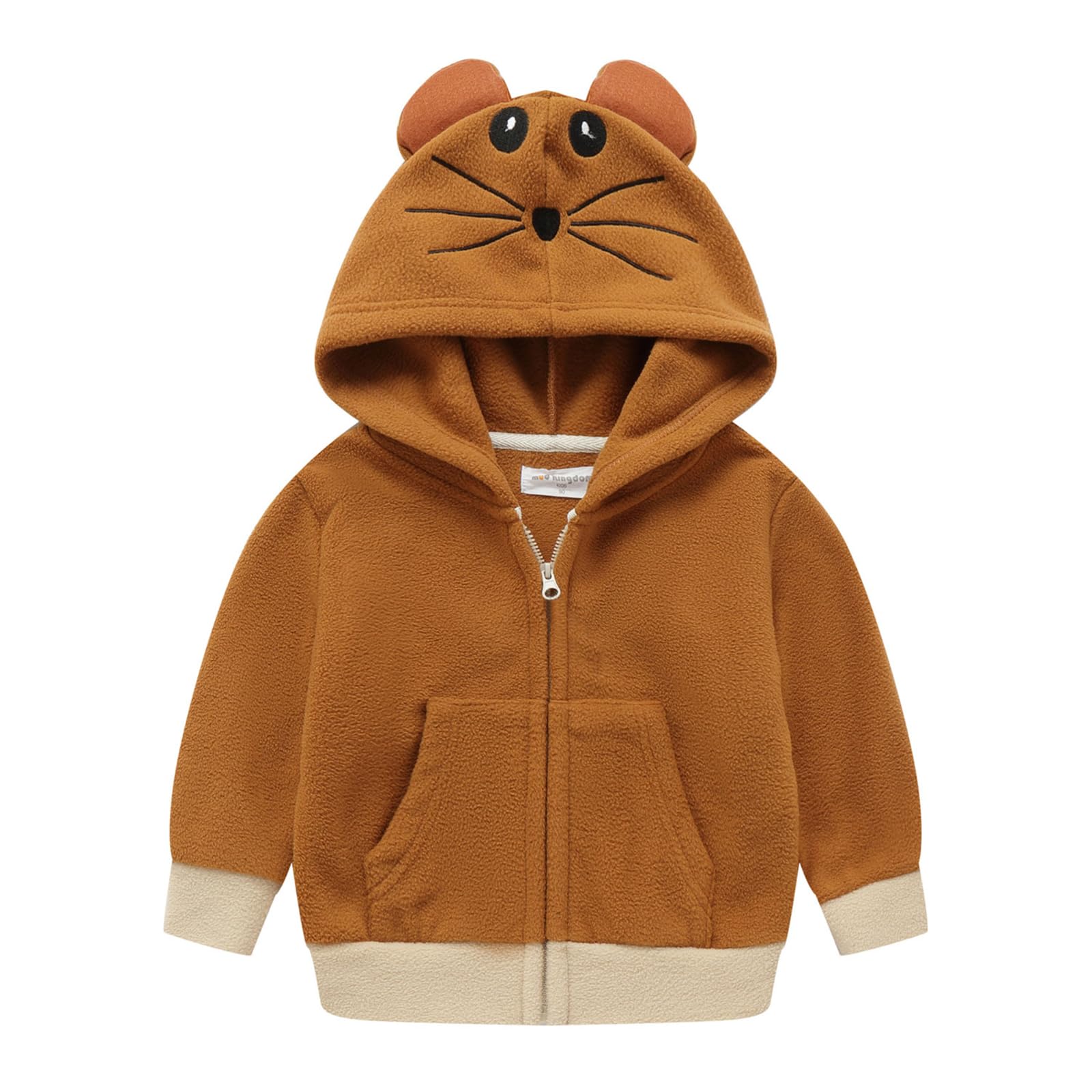 Mud Kingdom Fleece Hoodies Jacket for Boys Girls Full Zipper Long Sleeve Happy Halloween