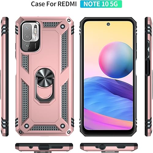 Miniatura 3 de Funda para teléfono Redmi Note 10 5G para Xiaomi Poco M3 Pro 5G funda para teléfono móvil con soporte de anillo magnético resistente a prueba de