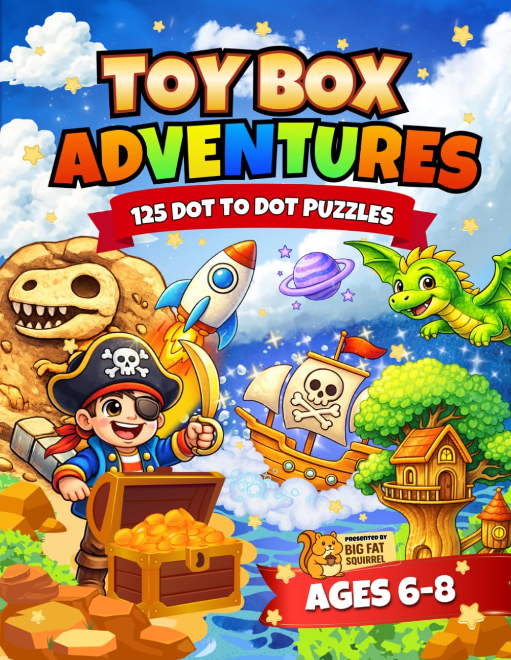 Dot to Dot for Kids Ages 6–8: Toy Box Adventures – 125 Fun Connect the Dots Puzzles: Dot to Dot Puzzles for Kids – Fun and Educational Activity Book