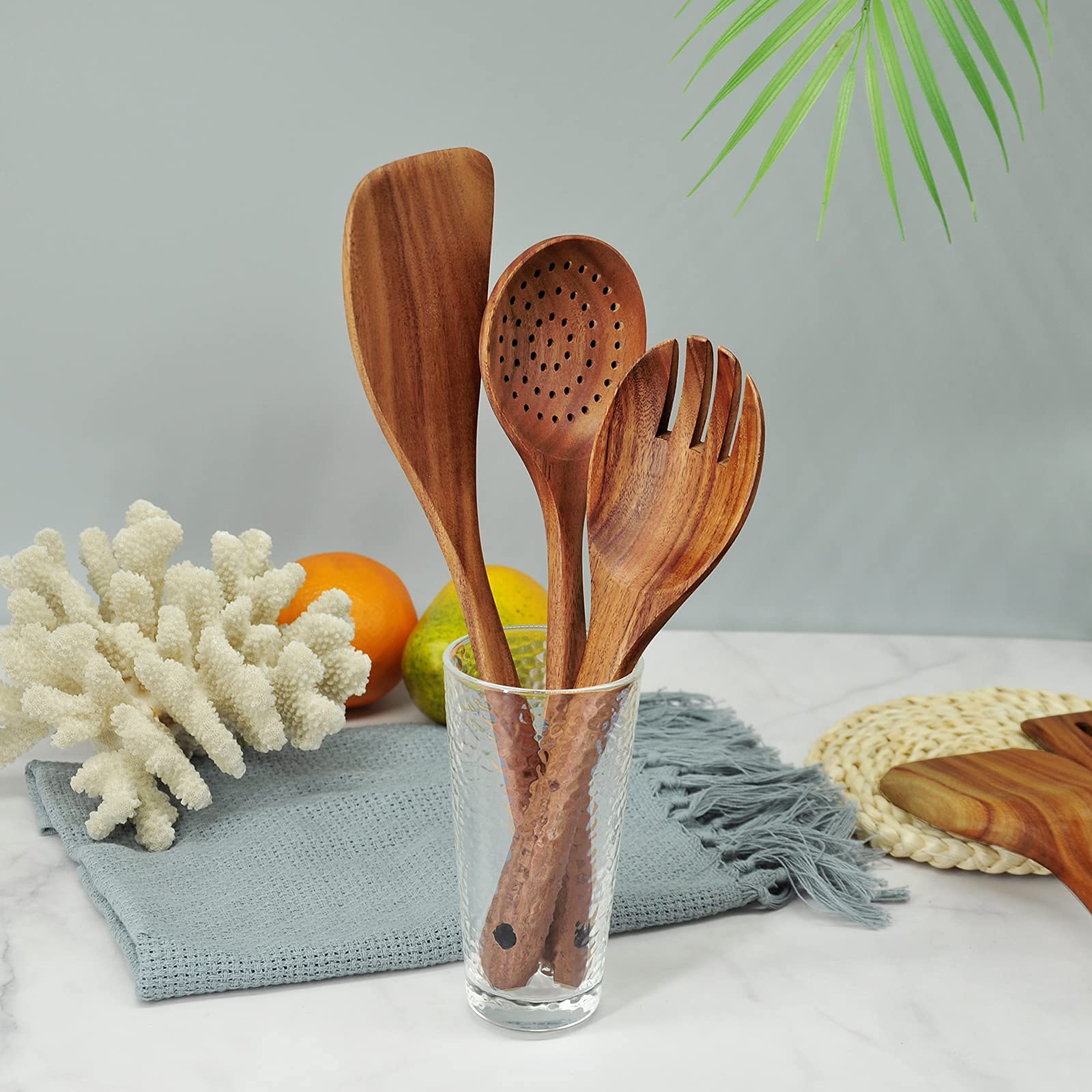 Set Utensili Da Cucina In Legno
