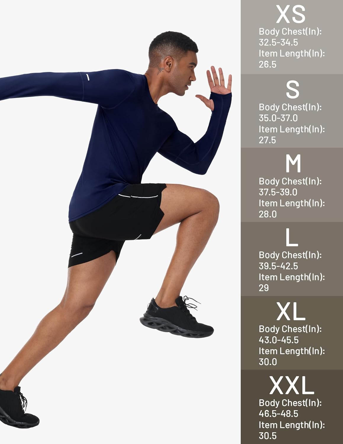 MIER Long Sleeve T Shirts for Men Quick Dry UPF 50+ UV Sun Protection Tee Shirt for Athletic Running Workout Gym Fishing - Image 6