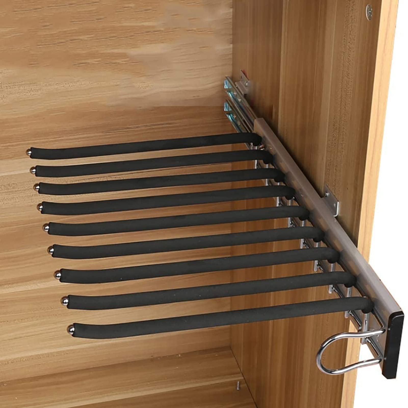 Porte-écharpes coulissant haut de gamme en acier extensible et finitions floquées