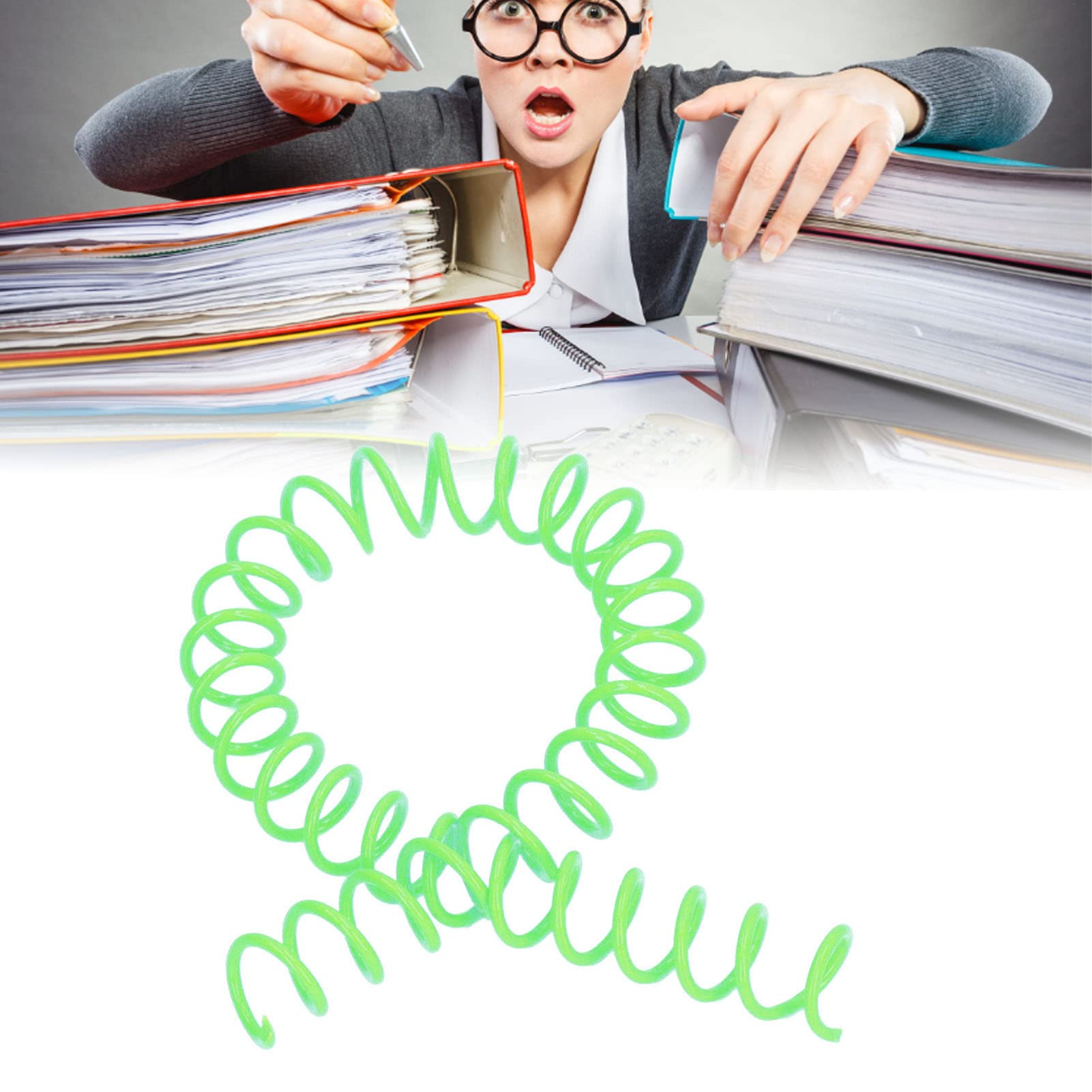 Wakects Spiral Binding Coils, ABS Plastica 11mm Diametro Interno (GREEN)