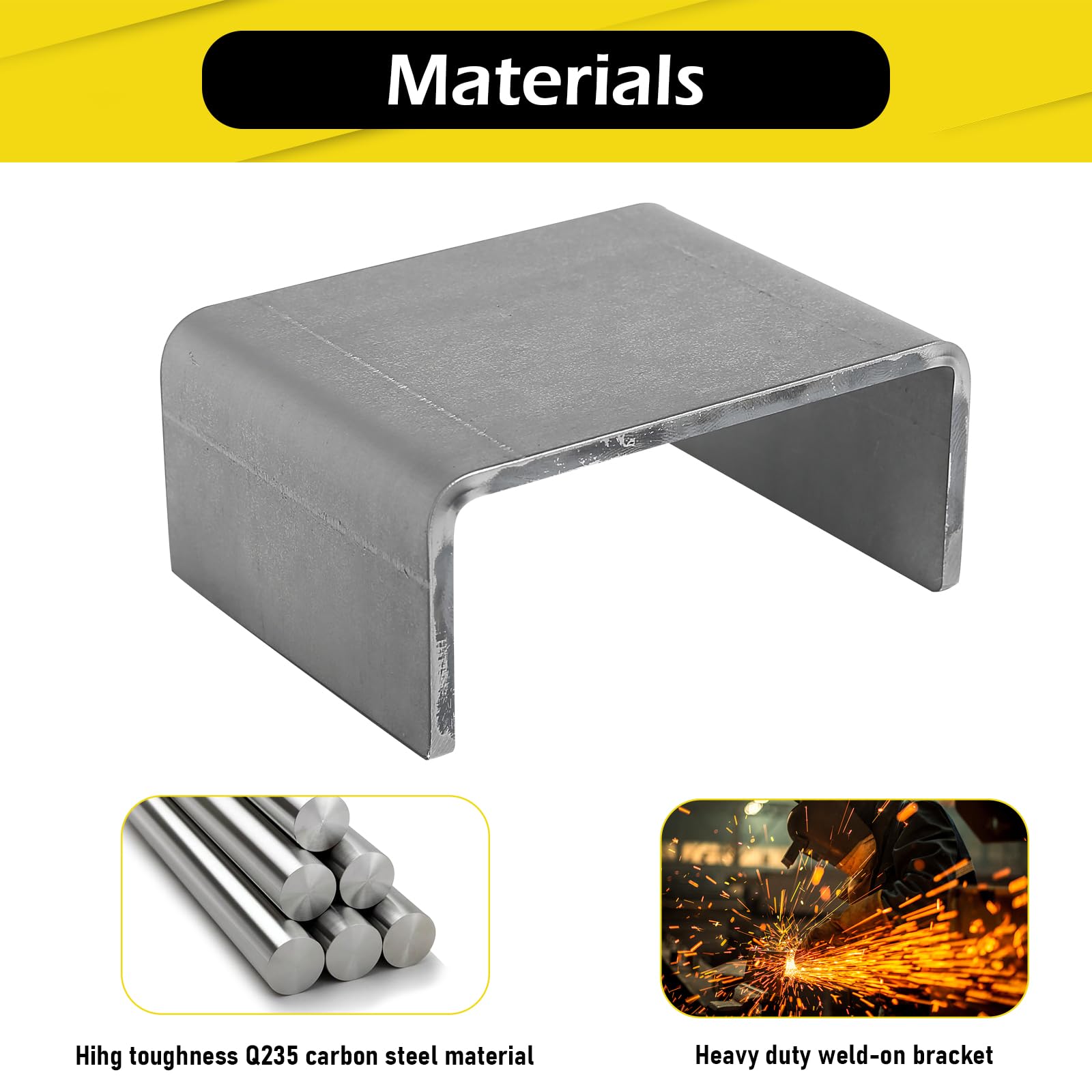 Stake Pockets For Trailers 20-Pack 2"x4" Steel Stake Pockets &ndash; 7 Gauge (3/16") Weld-On Trailer/Truck Board Holders Stake Pocket Holders