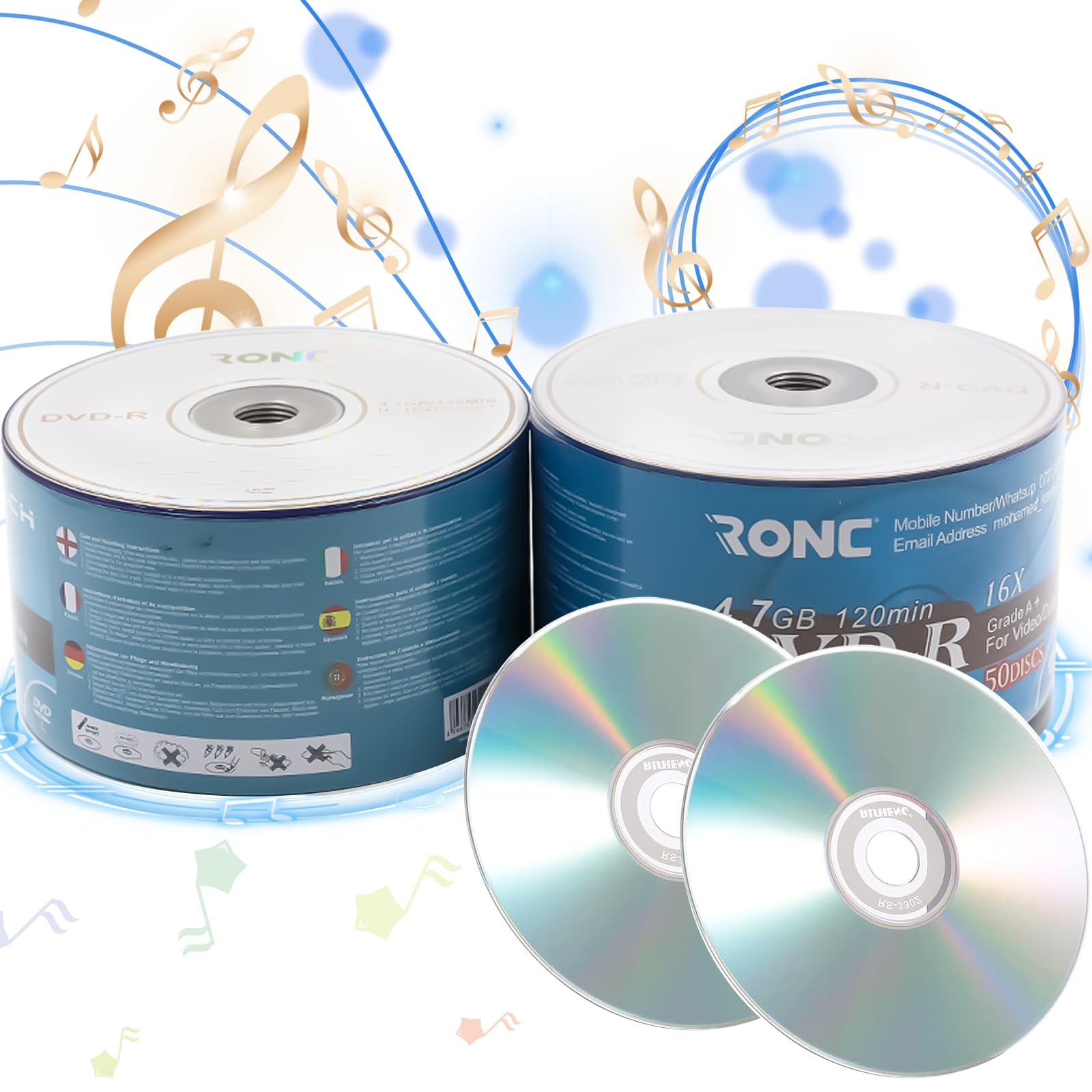 STAYOUNG 100 Pack Imation DVD-R - 4.7 GB Data/120 Minute Video, 16x High Speed Burnable Discs for Recording Video Photos and Data