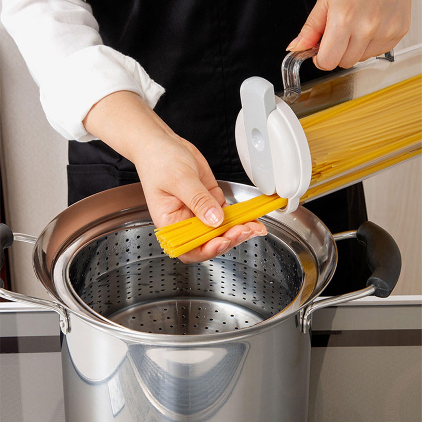 Dampfkorb Kochkorb Aus Edelstahl Mit Griffen Sieb, Vorrat Topf Siebkorb Dampfgarer Zum Kochen, Sieben, Spülen,30cm