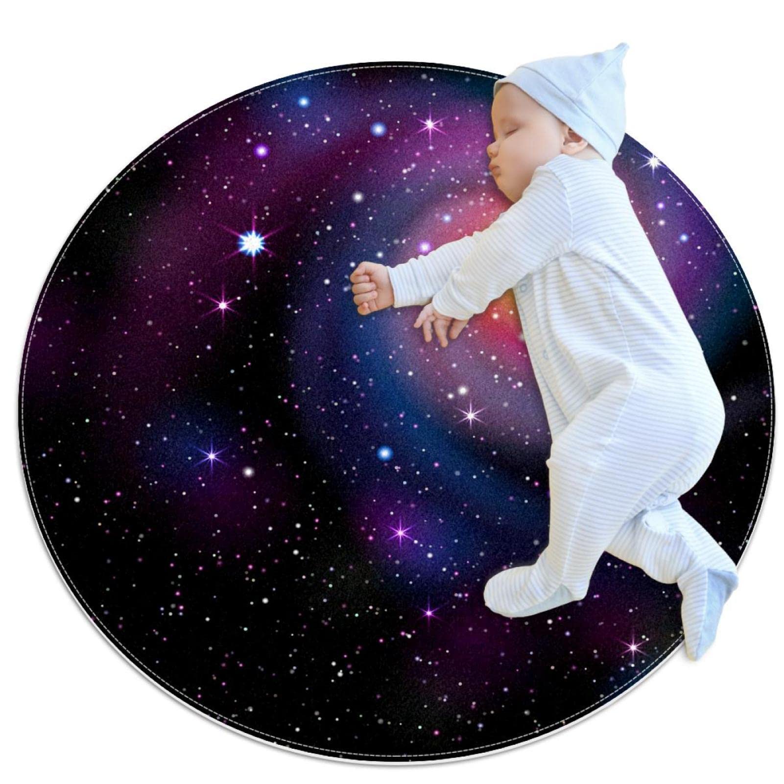 Tapis pour enfants rond galaxie un cadeau de naissance idéal