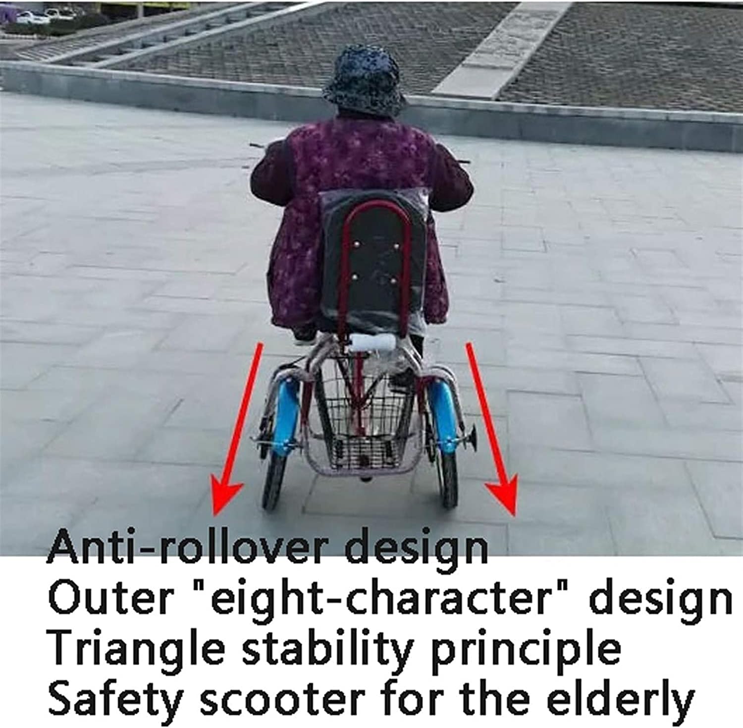 Adult Cargo Tricycles Beach Cruiser Bikes Shopping 3 Wheel Bicycle Trike for Men Women Single Speed 20 Inch 3 Wheeled with Basket for Adult Elder Shopping Exercise Recreation