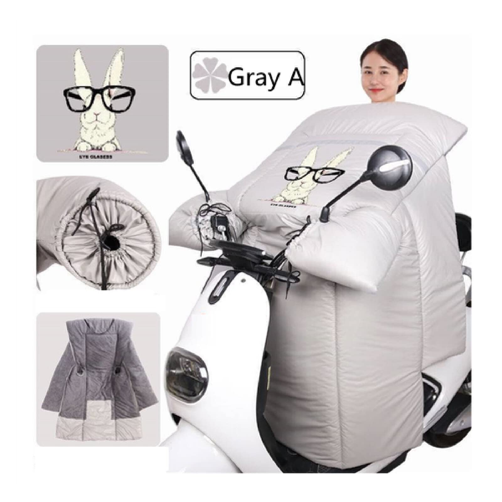Pare-Brise de Voiture électrique/Hiver Plus Velours Voiture de Batterie de Moto épaississante pour Augmenter la Chaleur et Pare-Brise imperméable/Protection Solaire en Hiver