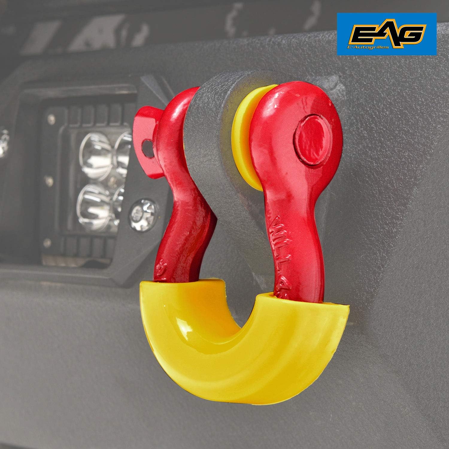 EAG Single 3/4" Red DRing Shackles 4.75 Ton Capacity with