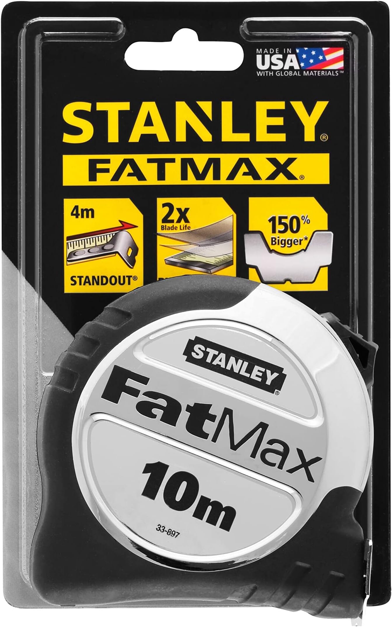 Stanley Tools 033897 FatMax Tape Measure 10m (Width 32mm)
