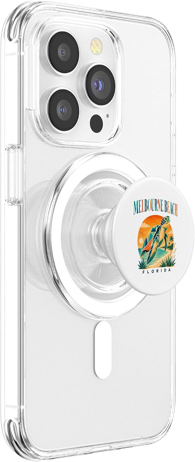 Melbourne Beach Florida Geometric Sea Turtle PopSockets PopGrip for MagSafe image 4