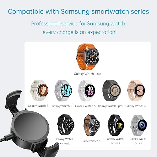 Miniatura 3 de Cargador de reloj Galaxy, compatible con Galaxy Watch 88 Classic77 Ultra66 Classic5 Pro544 Classic3 Active21, cable de carga Galaxy Smartwatch con