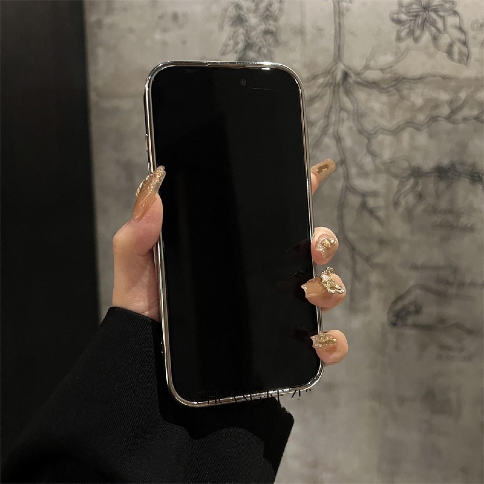 Amazon.co.jp: RNOZX iPhone 15 Pro Max用 高級メッキテクスチャレザー