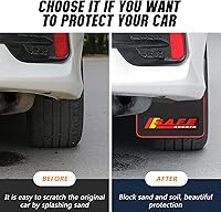 Vista 86 de Universal Mud Flaps Fits Most SUVs/MPVs, Not Full-Size SUVs- Standard Size 4-Piece Soft Glue Fenders Splash Guards Set, Heavy Duty Flexible