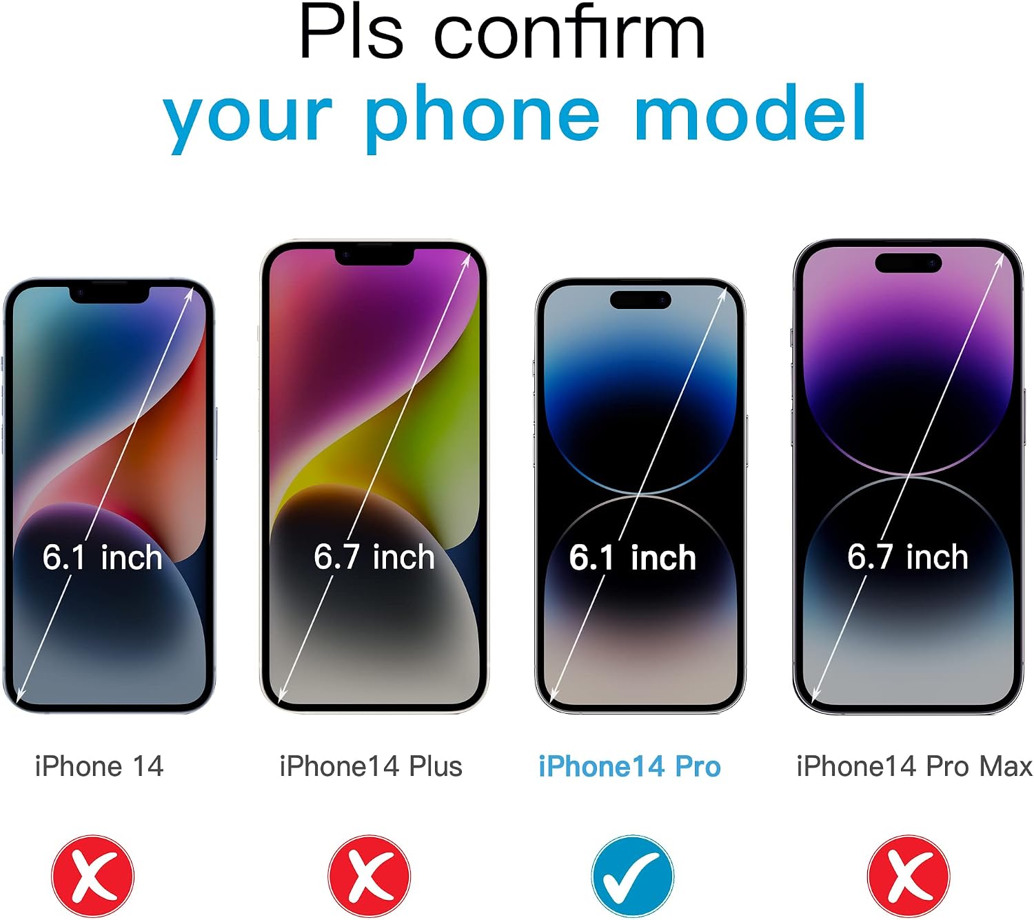 Benazcap Screen Protector for iPhone 14 pro 6.1'', Auto Dust-Elimination,Bubbles Free/Anti Scratch/9H+ Hardness Tempered Glass for iPhone 14 pro 6.1 Inch 2022, 2 Pack