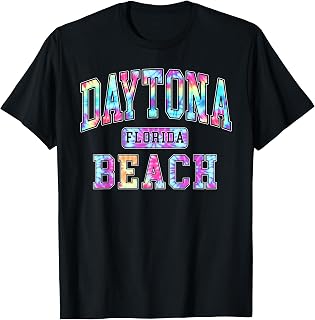 Daytona Beach Florida Tie Dye Family FL Beach Vacation Art T-Shirt