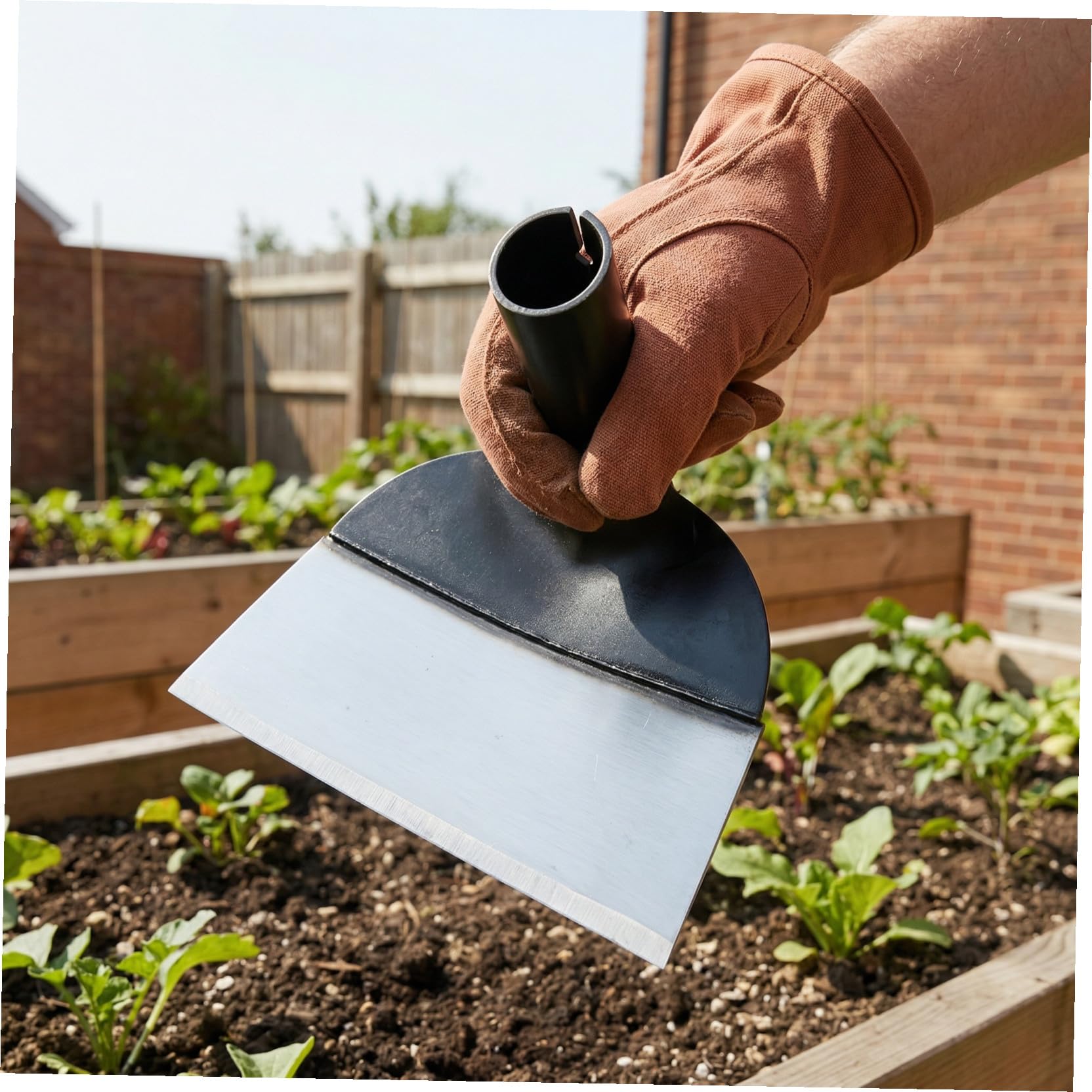 Hohopeti da Giardino in Acciaio 235 CM per Diserbo e Dissodamento Utensile Agricolo Robusto senza Manico per Orto e Giardinaggio