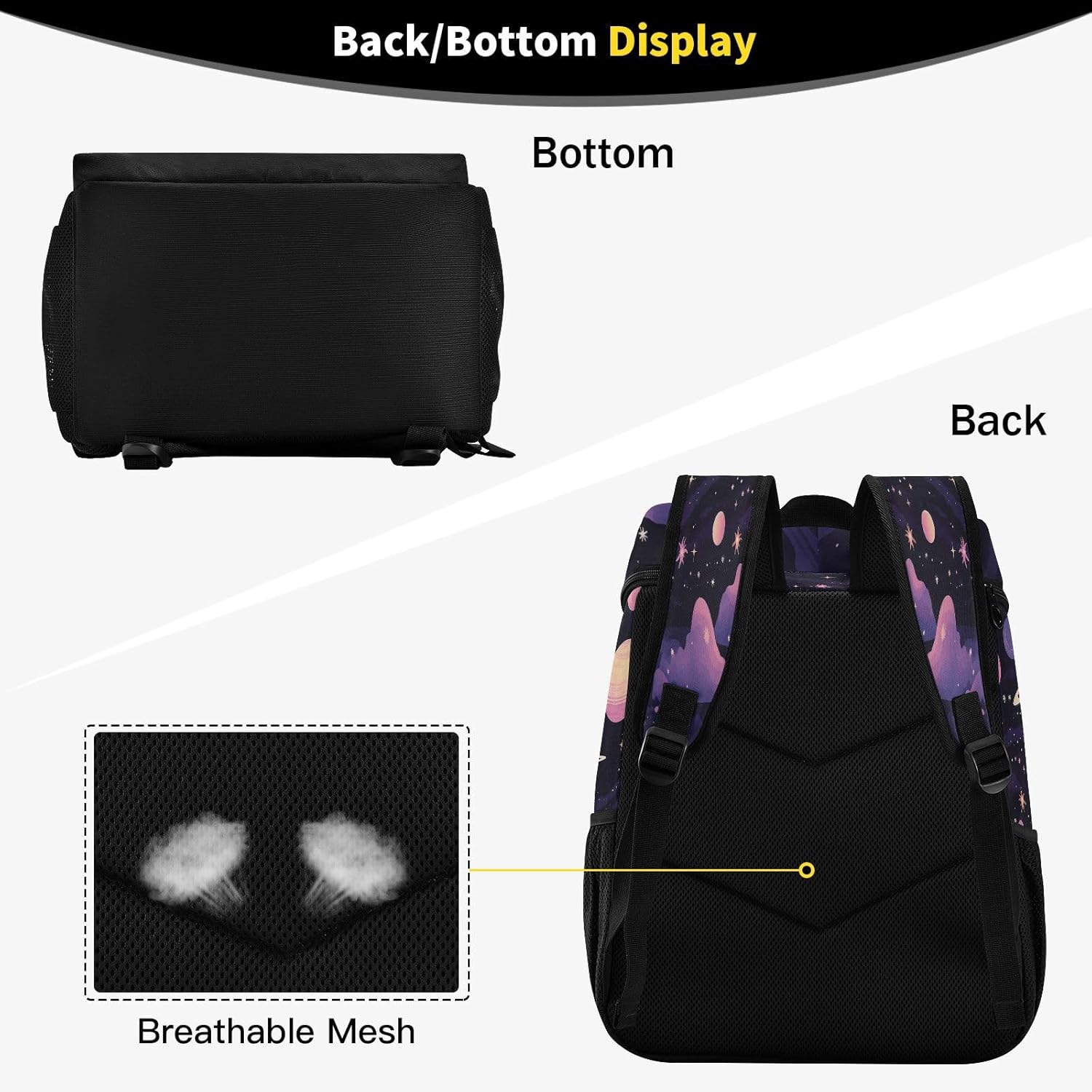 Astronomy Illustration Design (3) Cooler Backpack 36 Cans Leakproof Waterproof Backpack Cooler Bag Beach Accessories Travel Camping Fishing Backpack for Women Men