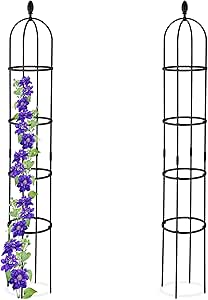 Relaxdays trellis metaal, HxB: 150x60 cm, plantensteun klimplanten, in grond plaatsen, plantenklimrek vrijstaand, zwart Relaxdays trellis metaal, HxB: 150x60 cm, plantensteun klimplanten, in grond plaatsen, plantenklimrek vrijstaand, zwart