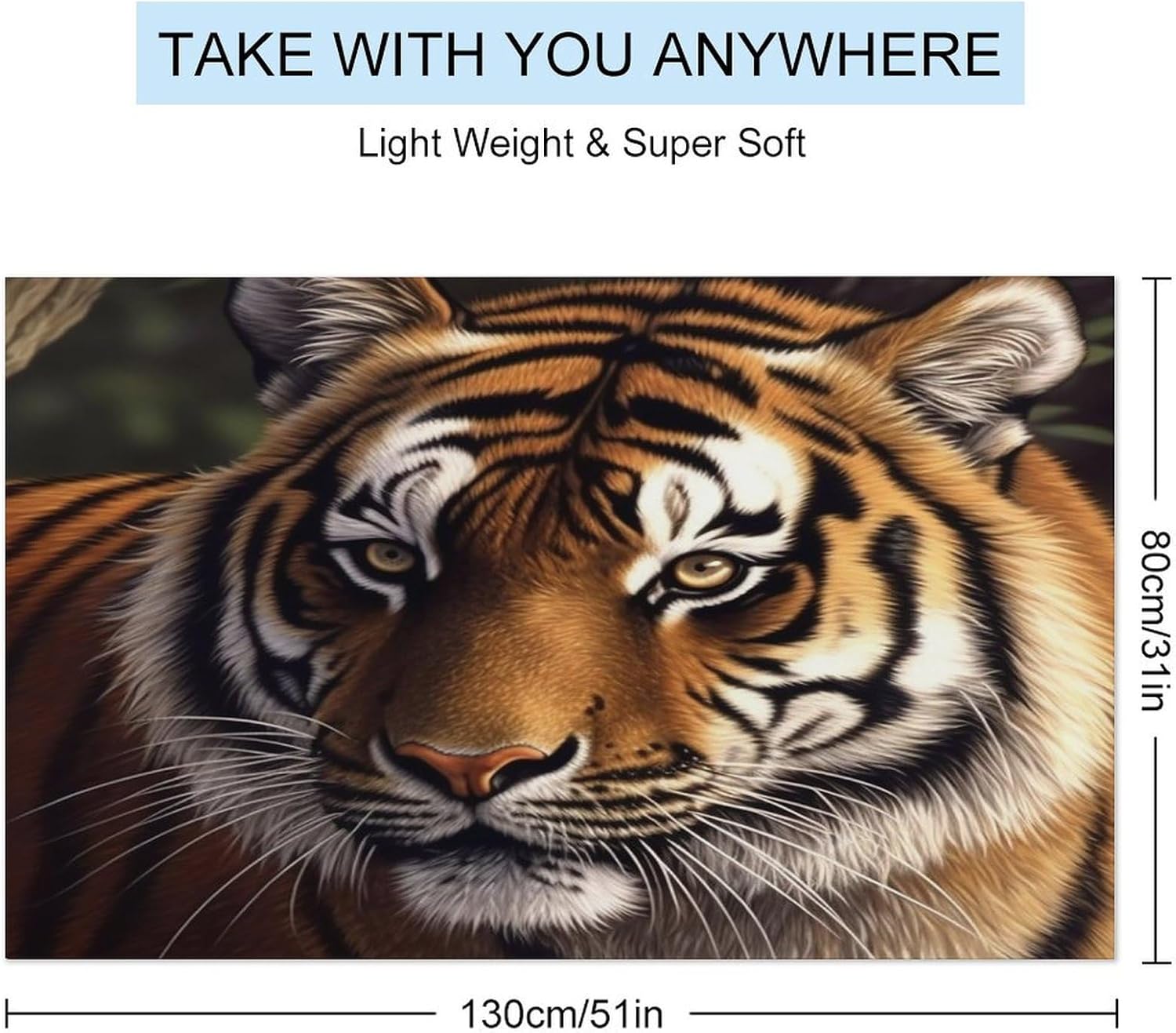 Swimming Towel, Bengal Tiger Printed Fashion Towel,Portable Towel,Durable Towel