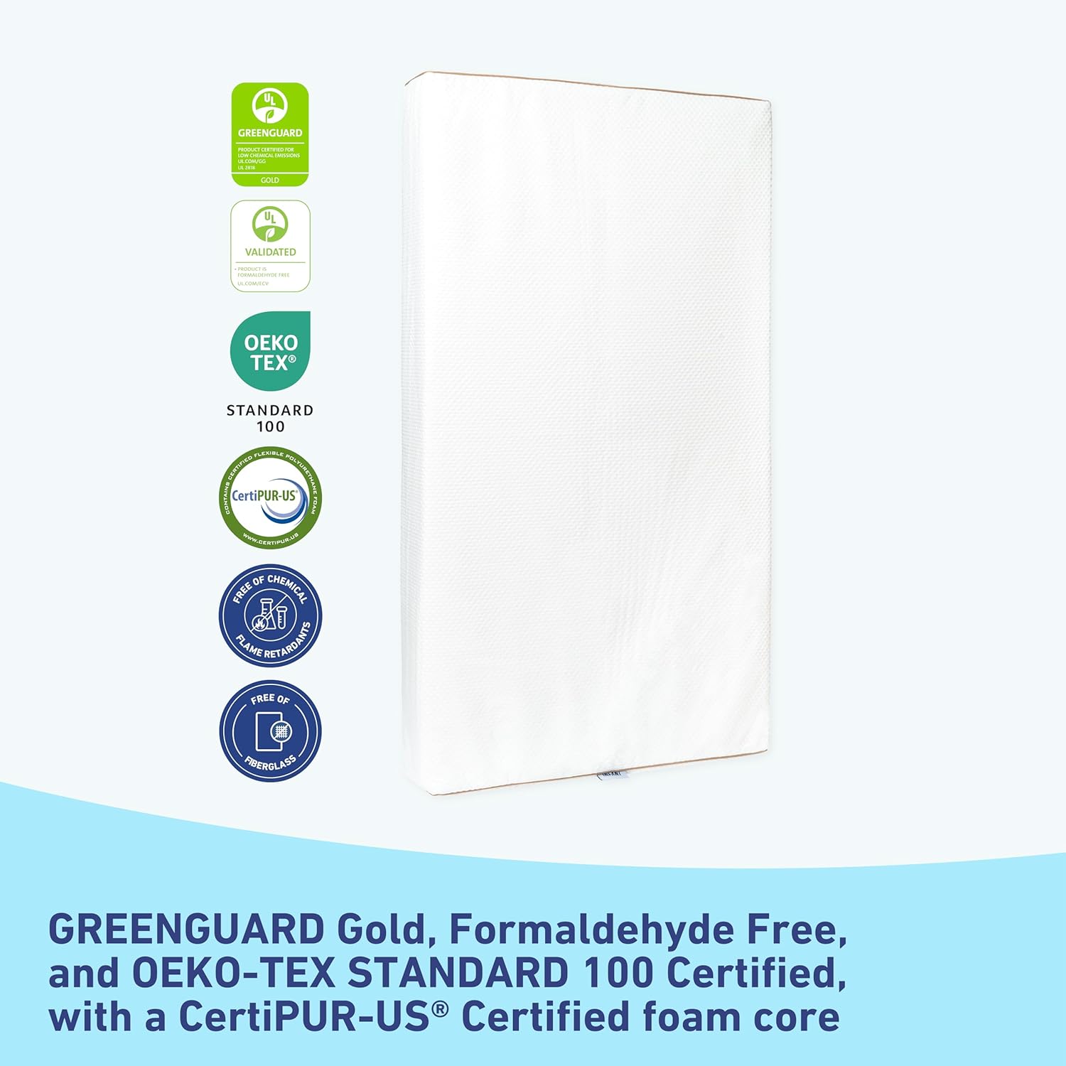 Graco 6-Inch Dual-Comfort Crib & Toddler Mattress – GREENGUARD Gold and OEKO-TEX STANDARD 100 Certified, CertiPUR-US Certified Foam, 2-Sided Mattress Fits Crib & Toddler Bed, Waterproof Sleep Surface Graco 6-Inch Dual-Comfort Crib & Toddler Mattress – GREENGUARD Gold and OEKO-TEX STANDARD 100 Certified, CertiPUR-US Certified Foam, 2-Sided Mattress Fits Crib & Toddler Bed, Waterproof Sleep Surface