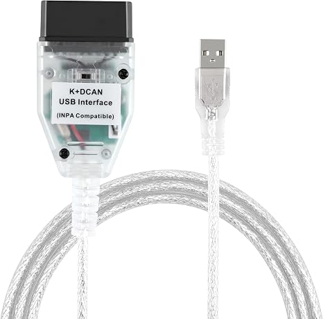 LZLRUN K+DCAN K+CAN USB OBD2 Cable with Switch for BMW
