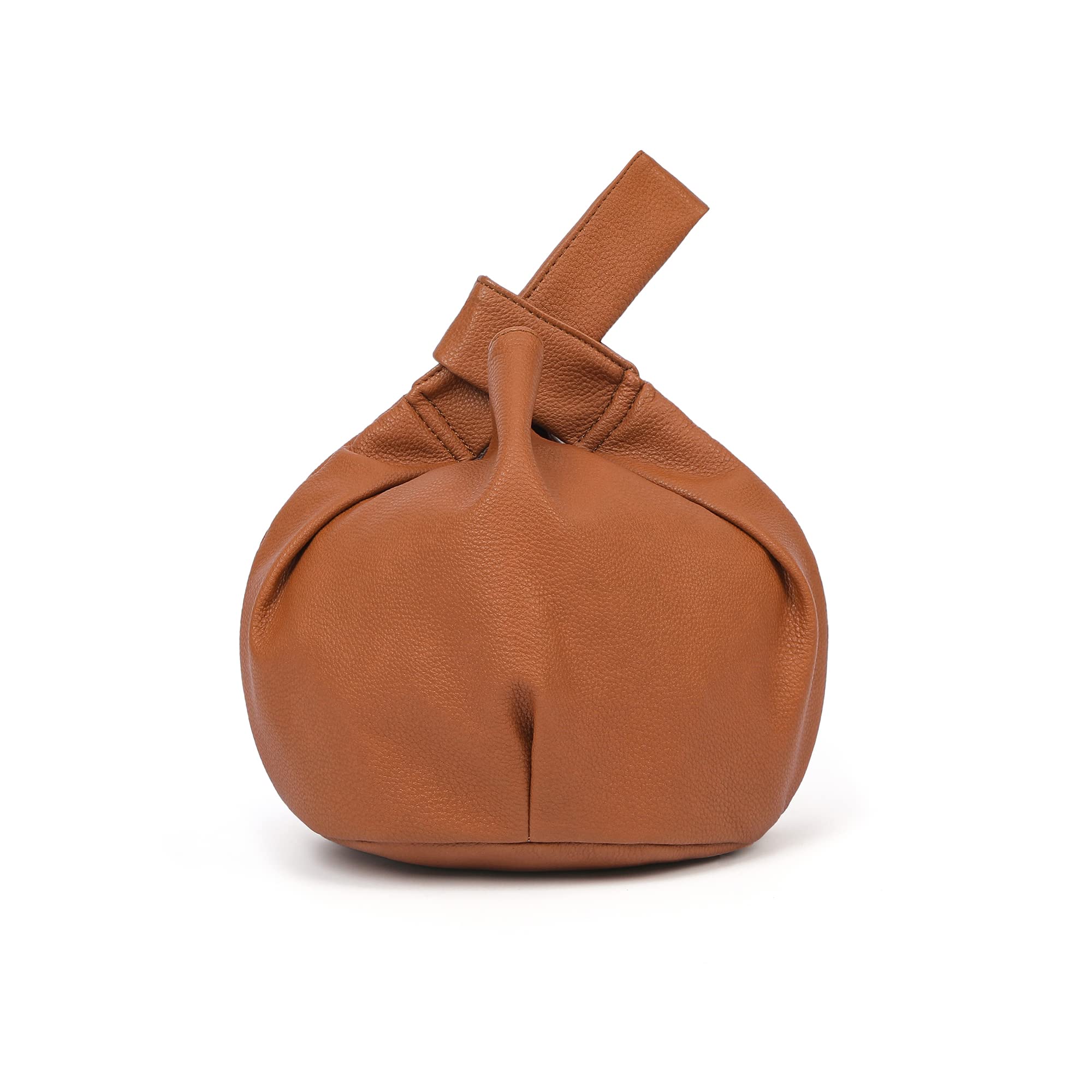 CORAID Women's Small Tote Bag for Women Soft Leather Top Handle Bag Wristlet Knot Pouch Purses and Handbags