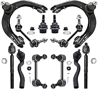 Vista 80 de Detroit Axle - Kit de suspensión completo de 12 unidades para Dodge Ram 1500 4x4 solamente - 2 brazos de control superiores y rótulas, 2 rótulas