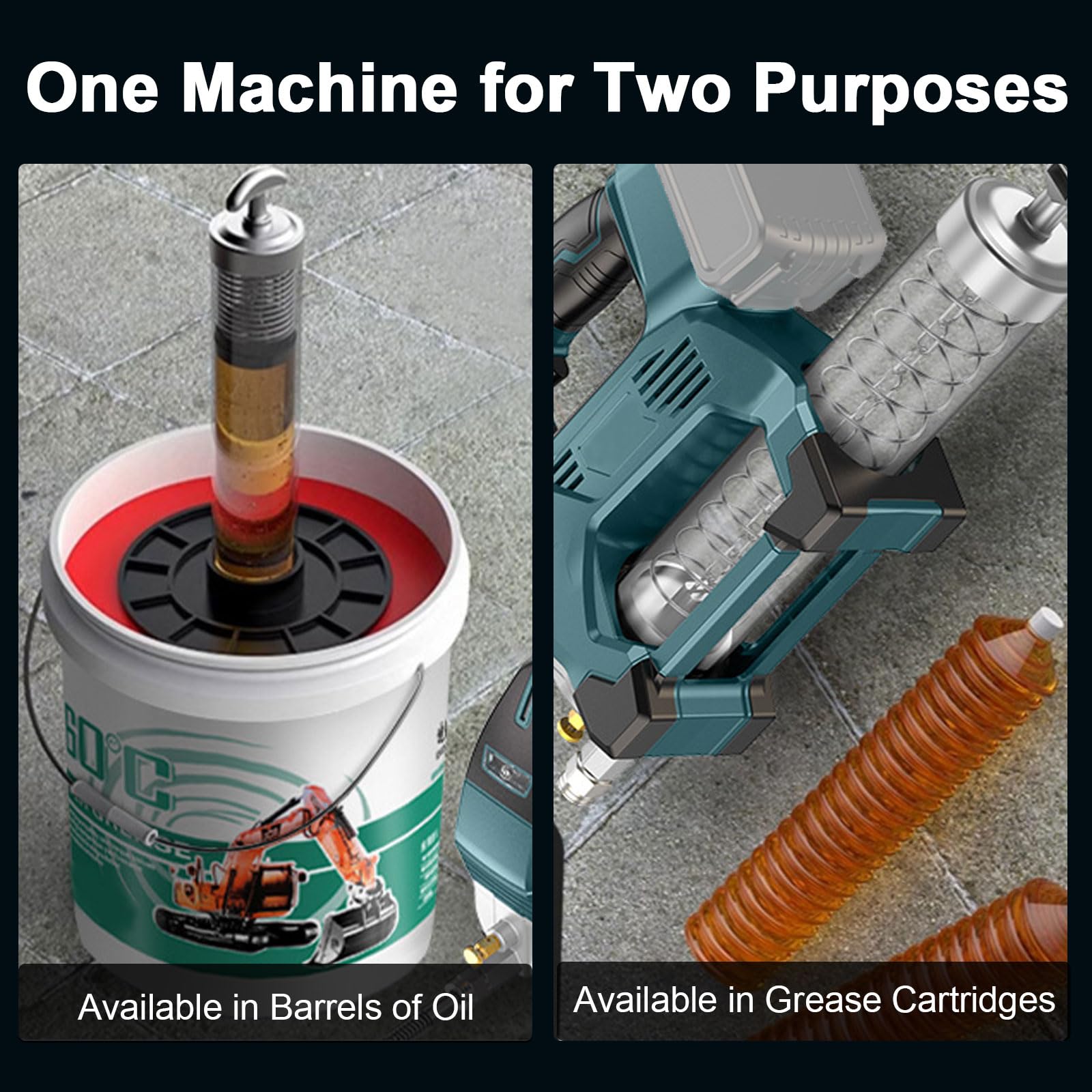 Pistola engrasadora con batería Makita de 18 V, 12000 PSI, 150 g/min | prensa de engrase eléctrica inalámbrica de alta presión, prensa de engrase manual para vehículos, máquinas (sin batería)