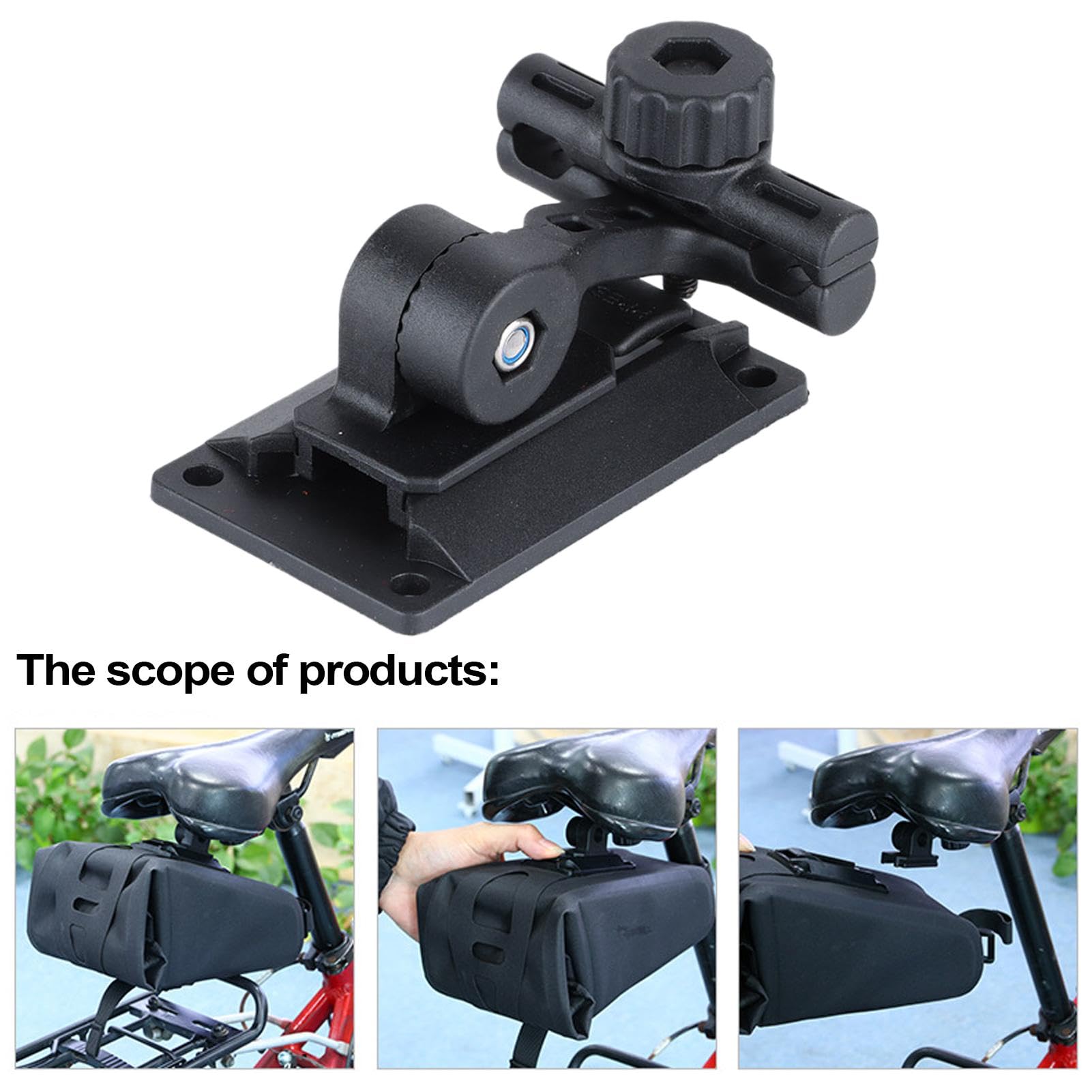 Support De Fixation Rapide Pour Sacoche De Selle Vélo - Capacité 5 Kg, Matériau PA66+GF Résistant - 8