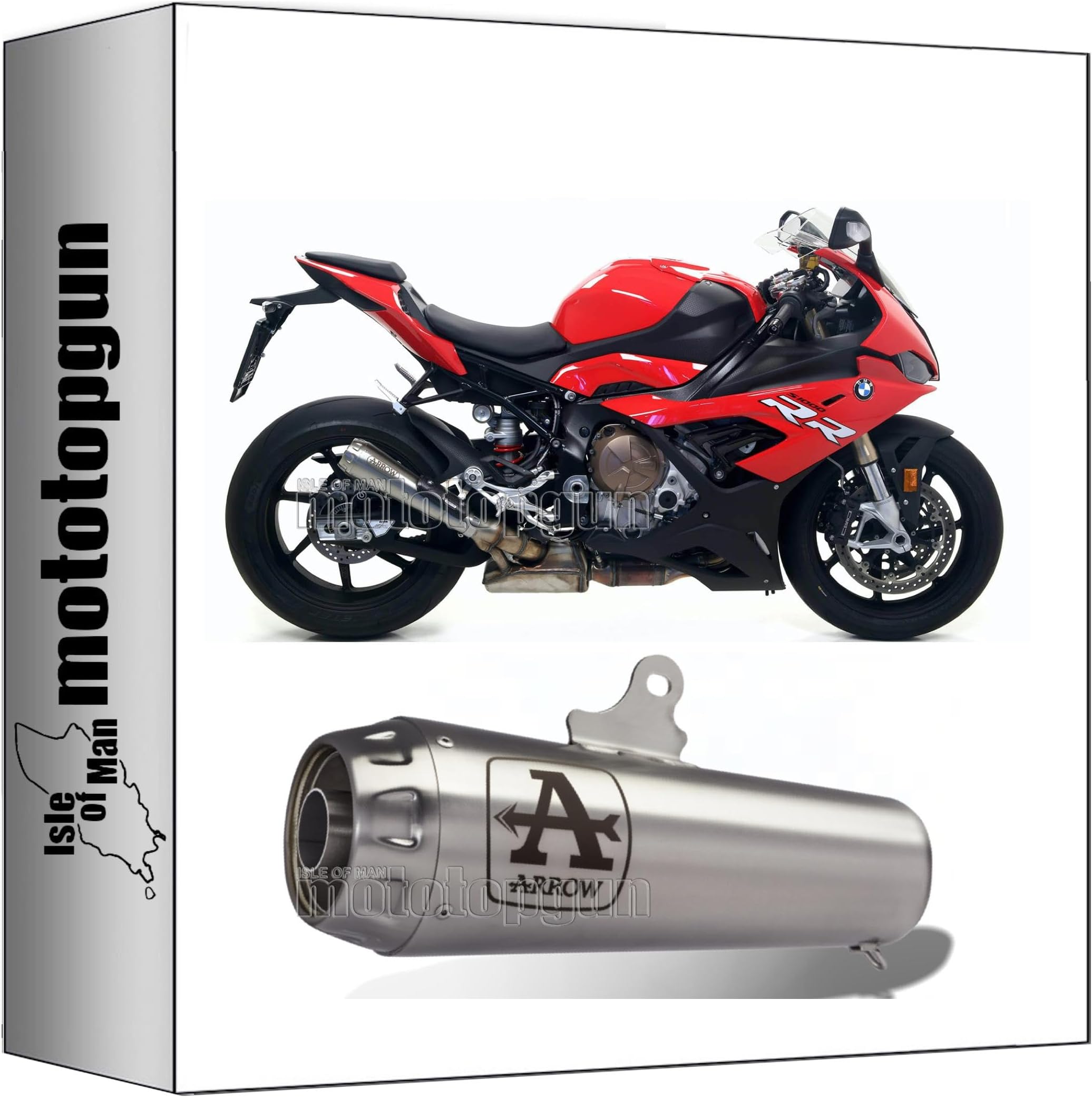 arrow exhaust + link-pipe homologated pro-race nichrom with steel end cap compatible with bmw s1000 s-1000 rr 2024 mototopgun
