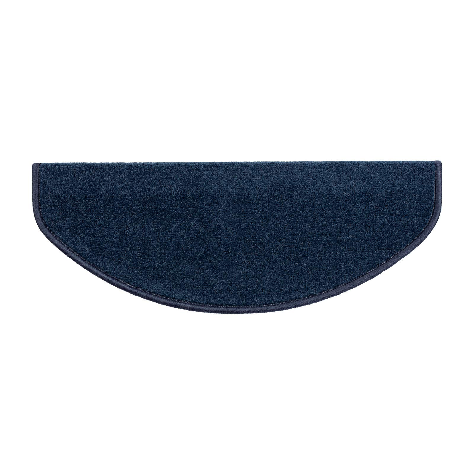 casa pura 15x Treppenstufen Matten, Stufenmatte innen für Treppe, Dynasty Velours Treppenteppich selbstklebend, Teppich für Treppenstufen (rechteckig, Blau)