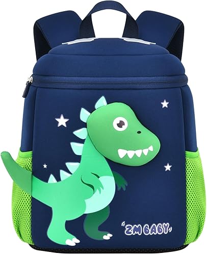 PXLVR Mochila infantil para niños de 3 a 6 años, mochila de jardín de infantes de dinosaurio para niños y niñas, mochila preescolar, Blue2, Classic