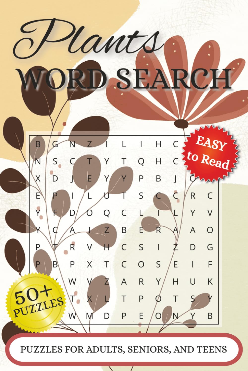 Plants Word Search: Word searches with easy-to-read print about botanical terms, plant species, and vegetation. 6x9 inches, 110 pages, 50+ puzzles… Gifts for vacations, holidays, and spare time.