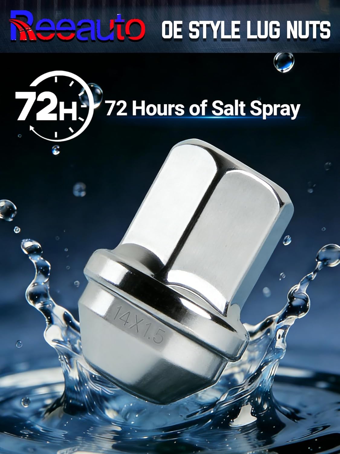 32 PCS M14X1.5 Chrome Lug Nuts 1.75" Compatible with 08-24 Silverado 2500 3500 Sierra 2500 3500 12-24 R-am 2500 3500 Replace #611-236