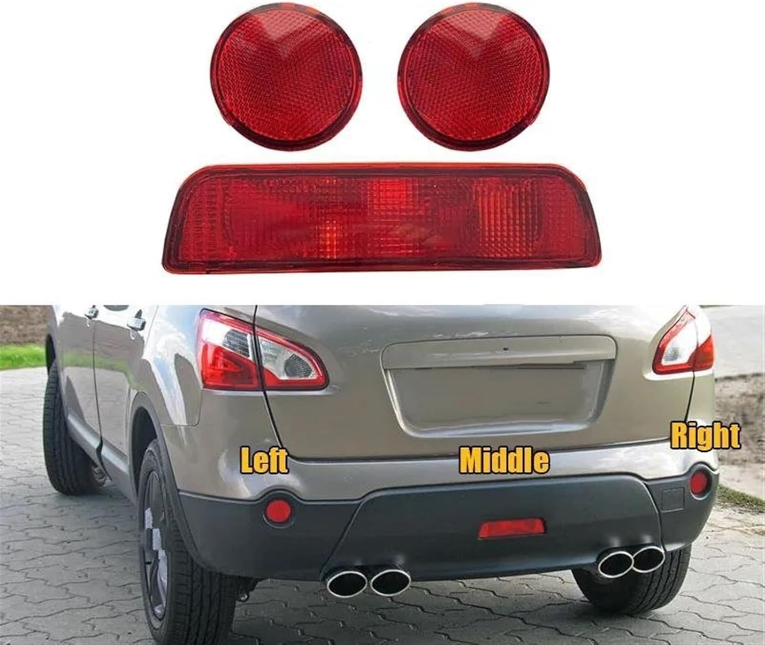 Car taillight Cover for Nissan DUALIS for Qashqai J10 2008-2015 Rear Bumper Reflector Light Rear Fog Light Fog Lamp Car Rear Lamps