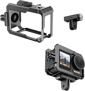Fututech Aluminium Protective Frame for DJI Osmo Action 4 Protective Cage Cover for Action Camera Protector Action Cameras Cold Shoe Accessories