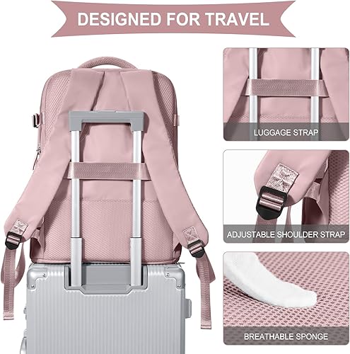 Miniatura 226 de coowoz Mochila de viaje grande para mujeres y hombres,Mochila de transporte,Mochila de senderismo impermeable para deportes al aire libre, Azul, 45